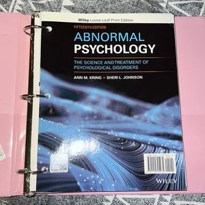 Abnormal Psychology Loose leaf textbook